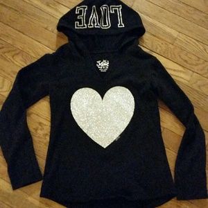 Justice hoodie with glitter detail